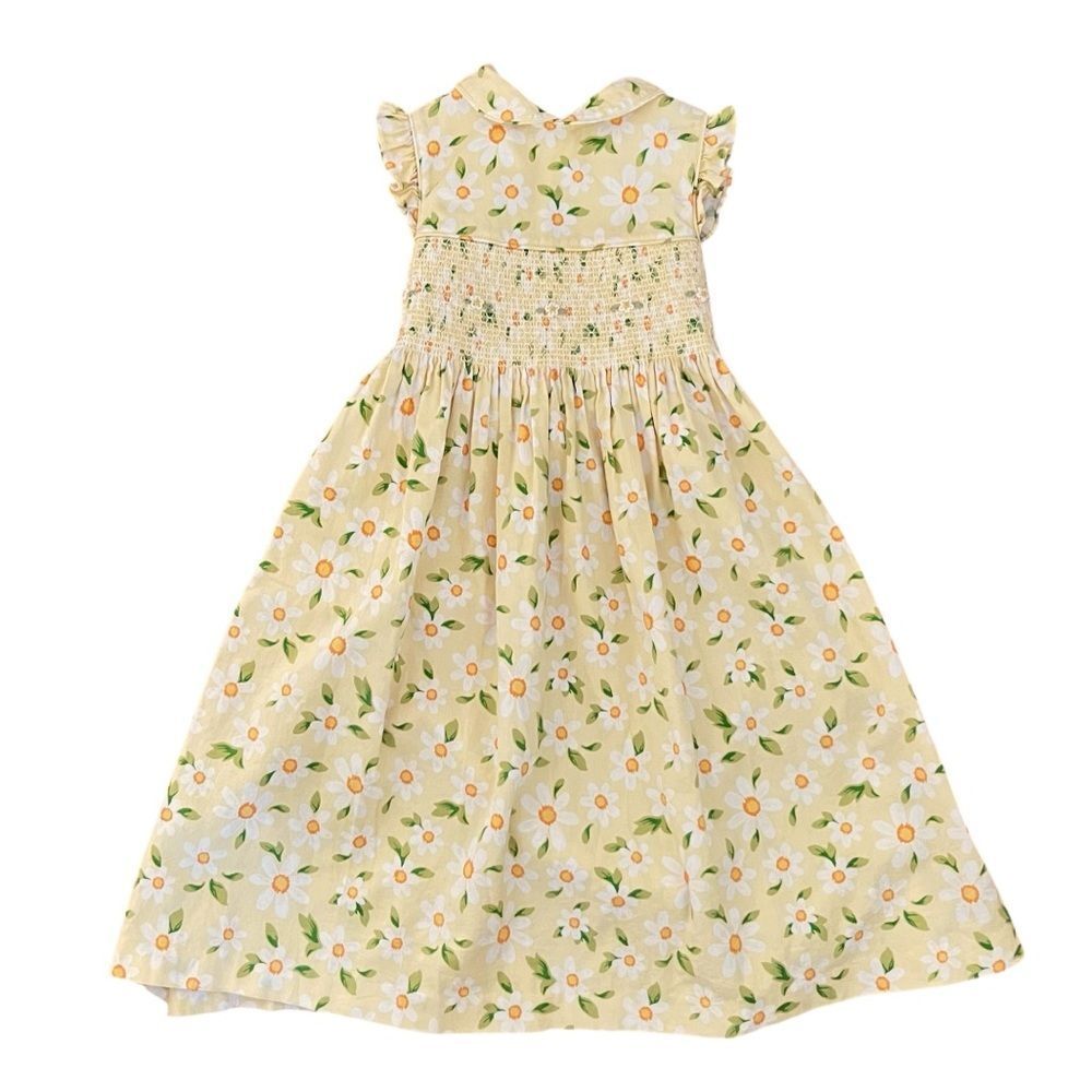 Vintage Laura Ashley Yellow Daisy Corduroy Dress